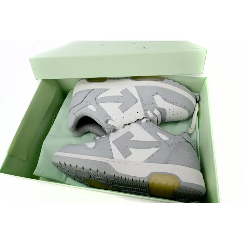 OFF-WHITE Out Of Office "OOO" Low TopsGrey White OMIA189S22LEA0010109 