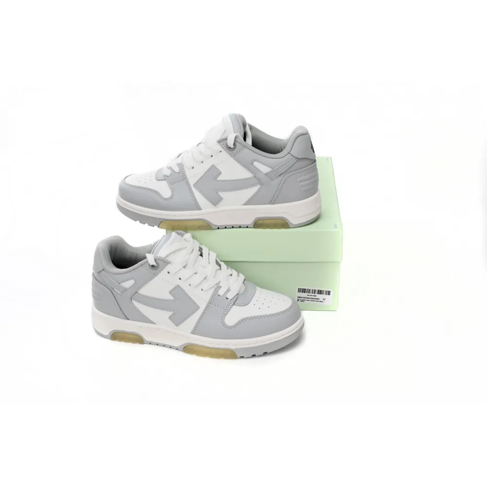 OFF-WHITE Out Of Office "OOO" Low TopsGrey White OMIA189S22LEA0010109 