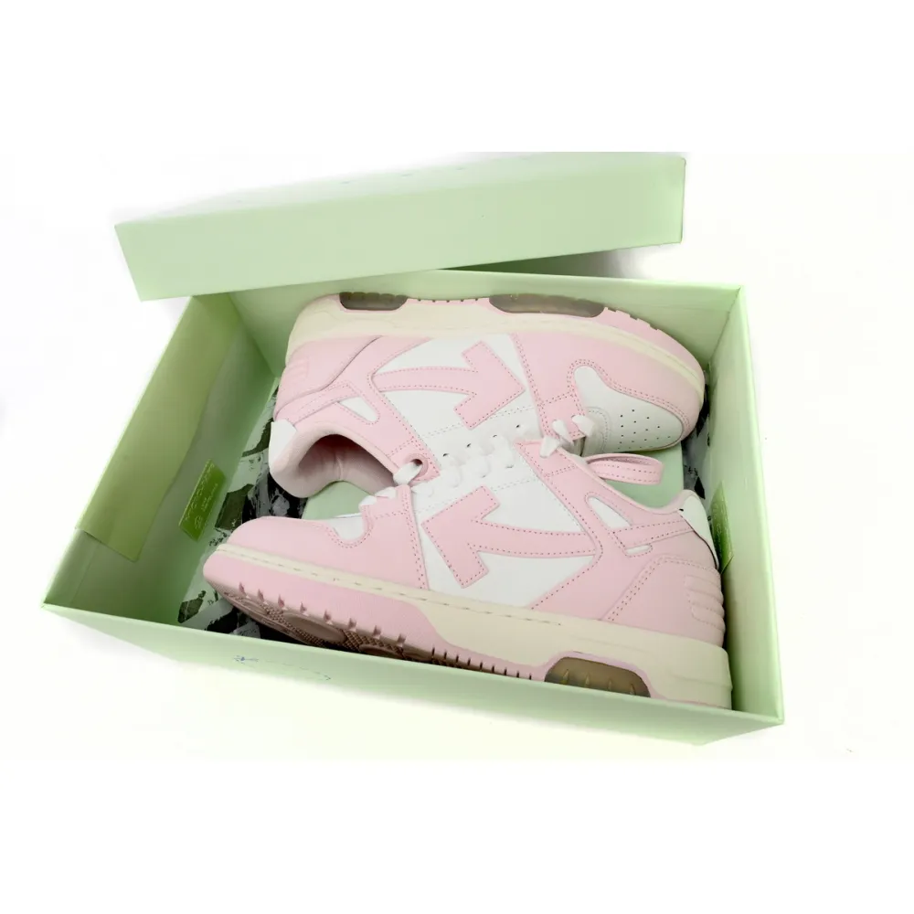 Off-White Out Of Office Calf Leather White Pink (Women's) OWIA259C99-LEA006-0130