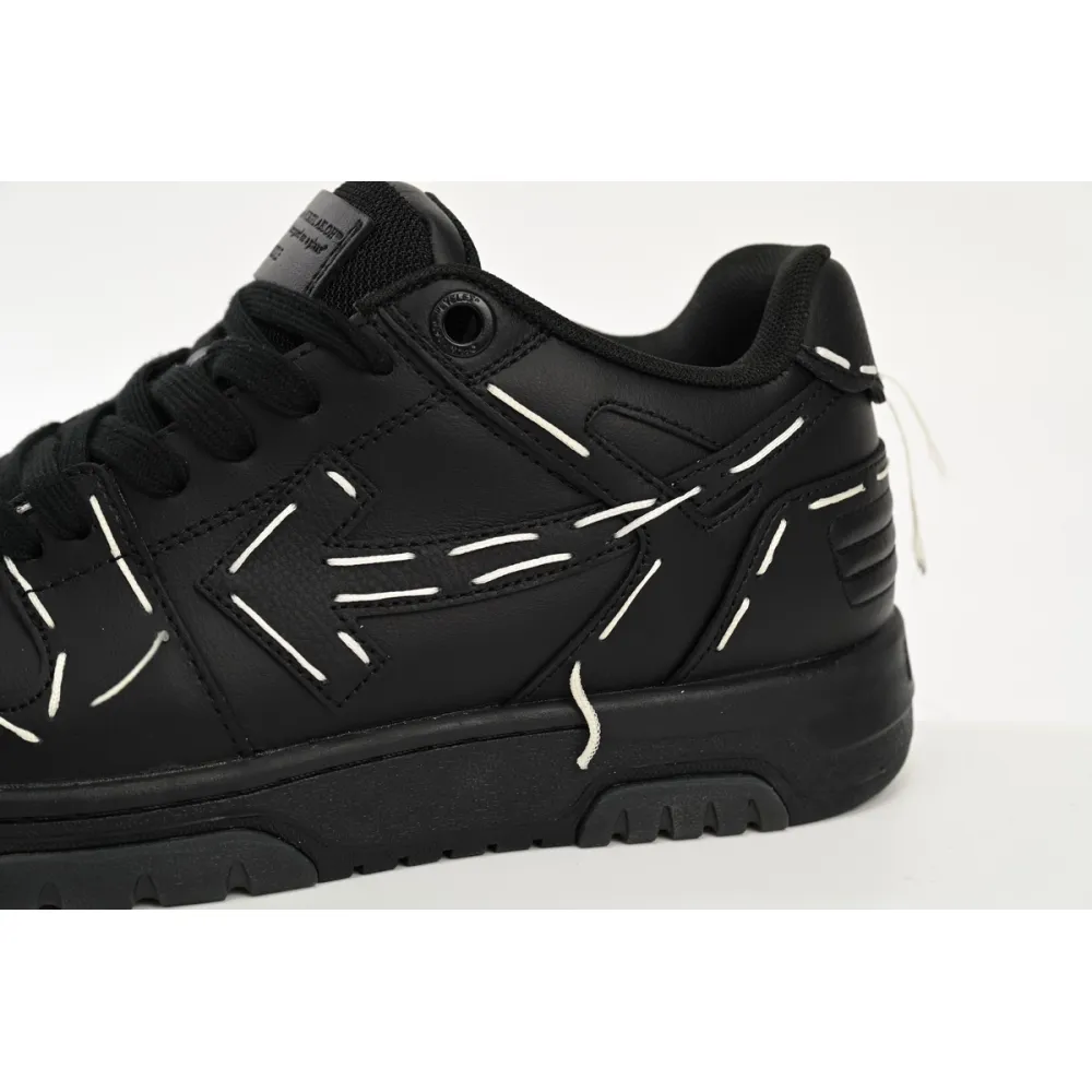 OFF-WHITE Out Of Office Low Sartorial Stitching Black Black (Women's) OWIA259S23LEA0101010