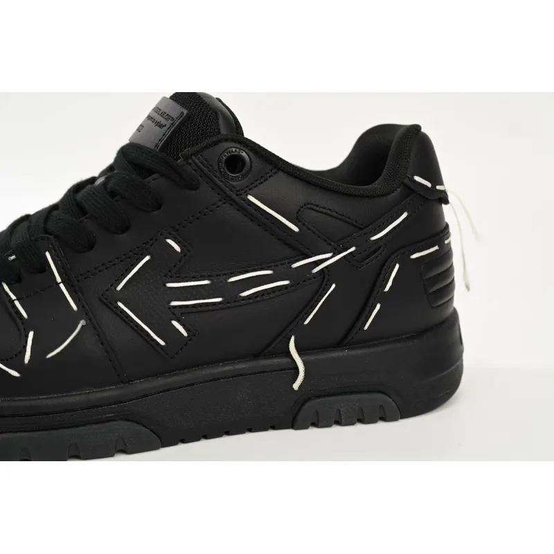 OFF-WHITE Out Of Office Low Sartorial Stitching Black Black (Women's) OWIA259S23LEA0101010