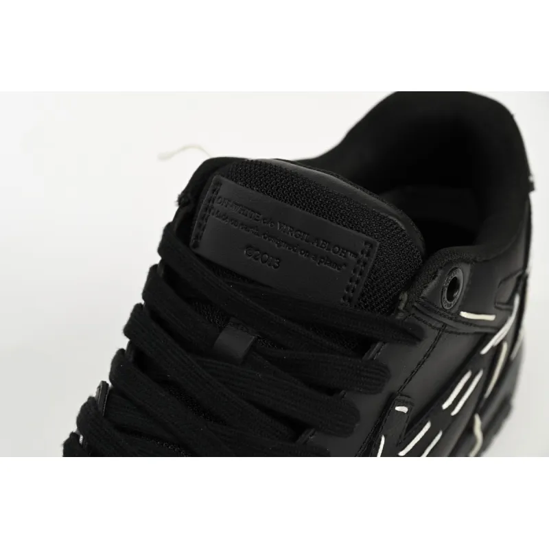 OFF-WHITE Out Of Office Low Sartorial Stitching Black Black (Women's) OWIA259S23LEA0101010