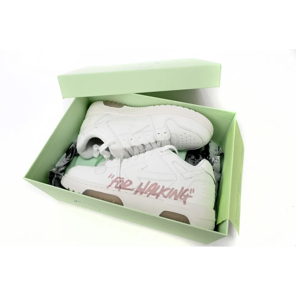 OFF-WHITE Out Of Office LowFor Walking White Pink (Women's) OWIA259C99LEA0110130