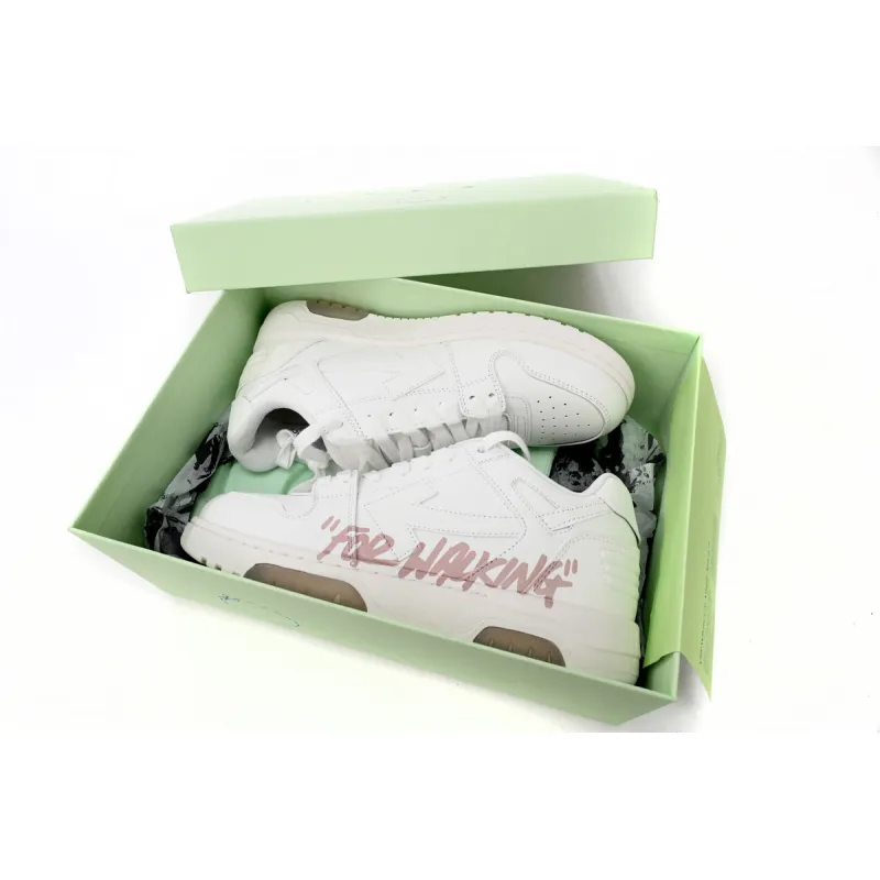 OFF-WHITE Out Of Office LowFor Walking White Pink (Women's) OWIA259C99LEA0110130