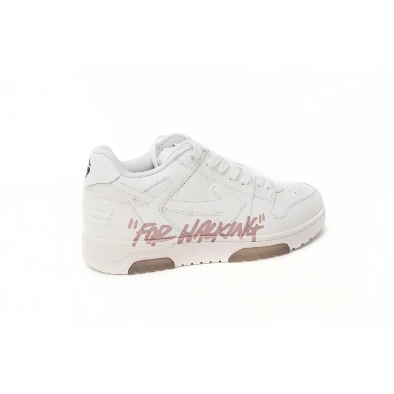 OFF-WHITE Out Of Office LowFor Walking White Pink (Women's) OWIA259C99LEA0110130