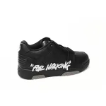 OFF-WHITE Out Of Office OOO "For Walking" Low Tops Black White OMIA189C99LEA0021001
