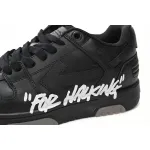OFF-WHITE Out Of Office OOO "For Walking" Low Tops Black White OMIA189C99LEA0021001