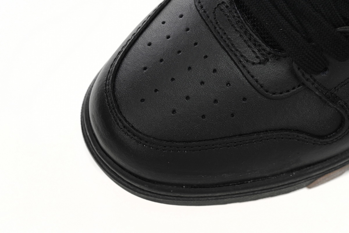 OFF-WHITE Out Of Office OOO "For Walking" Low Tops Black White OMIA189C99LEA0021001