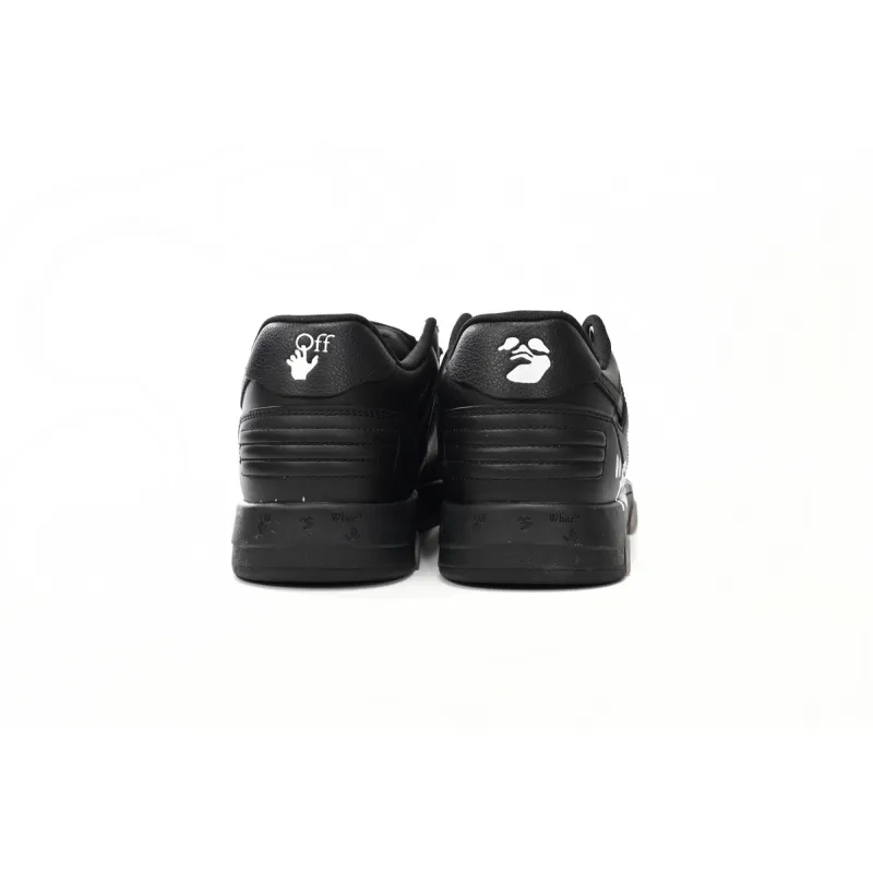 OFF-WHITE Out Of Office OOO "For Walking" Low Tops Black White OMIA189C99LEA0021001