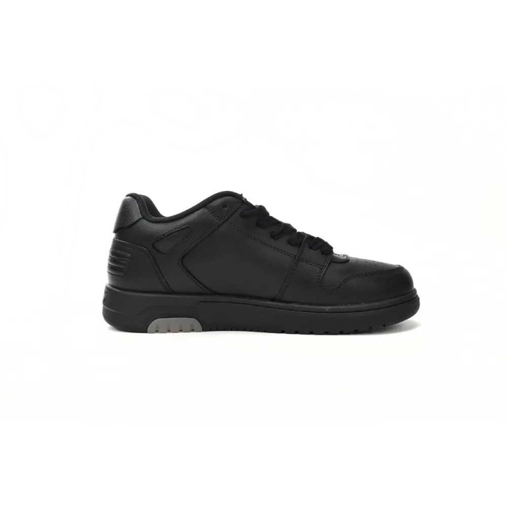 OFF-WHITE Out Of Office OOO "For Walking" Low Tops Black White OMIA189C99LEA0021001