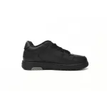 OFF-WHITE Out Of Office OOO "For Walking" Low Tops Black White OMIA189C99LEA0021001