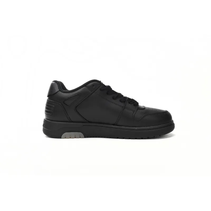 OFF-WHITE Out Of Office OOO "For Walking" Low Tops Black White OMIA189C99LEA0021001