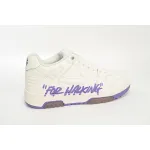 OFF-WHITE Out Of Office OOO "For Walking" Low Tops White Lilac (Women's) OWIA259S23LEA0030136