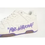 OFF-WHITE Out Of Office OOO "For Walking" Low Tops White Lilac (Women's) OWIA259S23LEA0030136