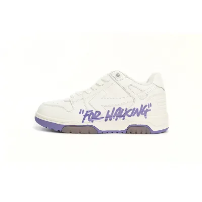 OFF-WHITE Out Of Office OOO "For Walking" Low Tops White Lilac (Women's) OWIA259S23LEA0030136 01