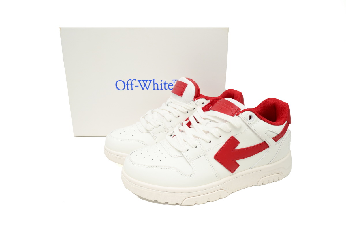 OFF-WHITE Out Of Office OOO Low Tops 2024 Lunar New Year Red White OMIA189G23LEA0070125