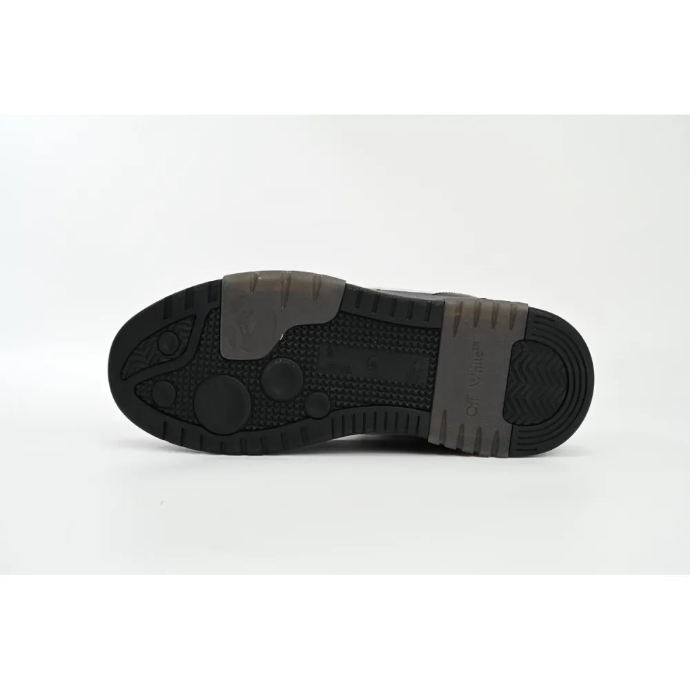 OFF-WHITE Out Of Office OOO Low Tops Black Grey White SS22 OMIA189C99LEA0011001