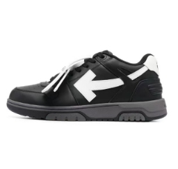 OFF-WHITE Out Of Office OOO Low Tops Black Grey White SS22 OMIA189C99LEA0011001