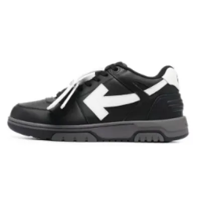 OFF-WHITE Out Of Office OOO Low Tops Black Grey White SS22 OMIA189C99LEA0011001 01