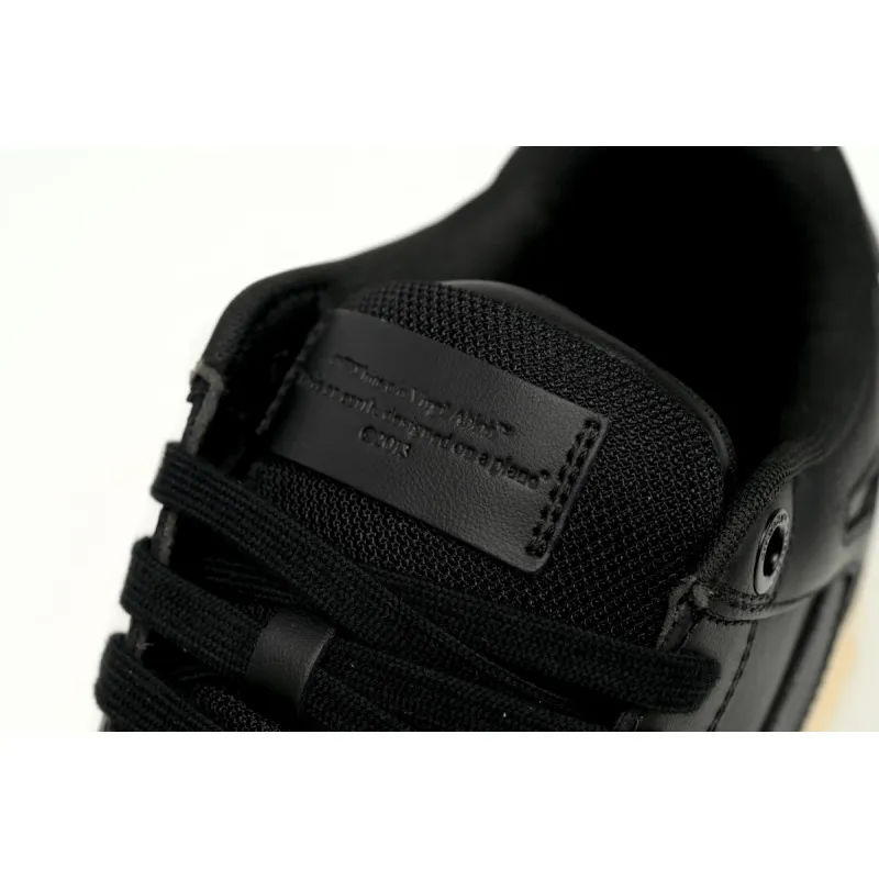 OFF-WHITE Out Of Office OOO Low Tops Black Gum OMIA189F23LEA0011010
