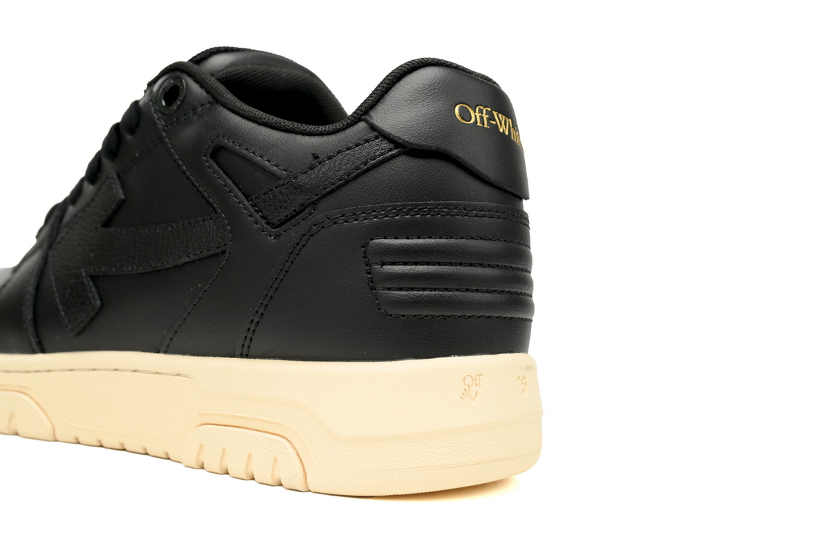 OFF-WHITE Out Of Office OOO Low Tops Black Gum OMIA189F23LEA0011010