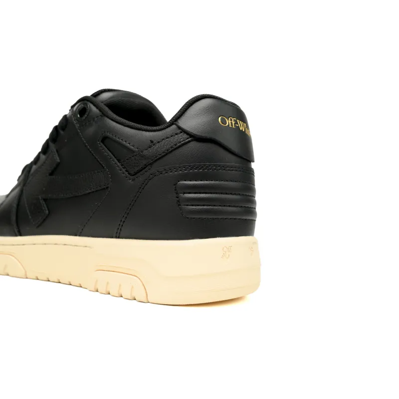 OFF-WHITE Out Of Office OOO Low Tops Black Gum OMIA189F23LEA0011010