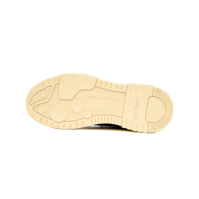 OFF-WHITE Out Of Office OOO Low Tops Black Gum OMIA189F23LEA0011010