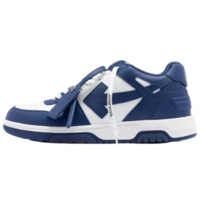 OFF-WHITE Out Of Office OOO Low Tops Dusty Blue White OMIA189C99LEA0044201 01