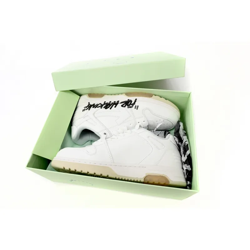 OFF-WHITE Out Of Office OOO Low Tops For Walking White Black OMIA189R21LEA0020101
