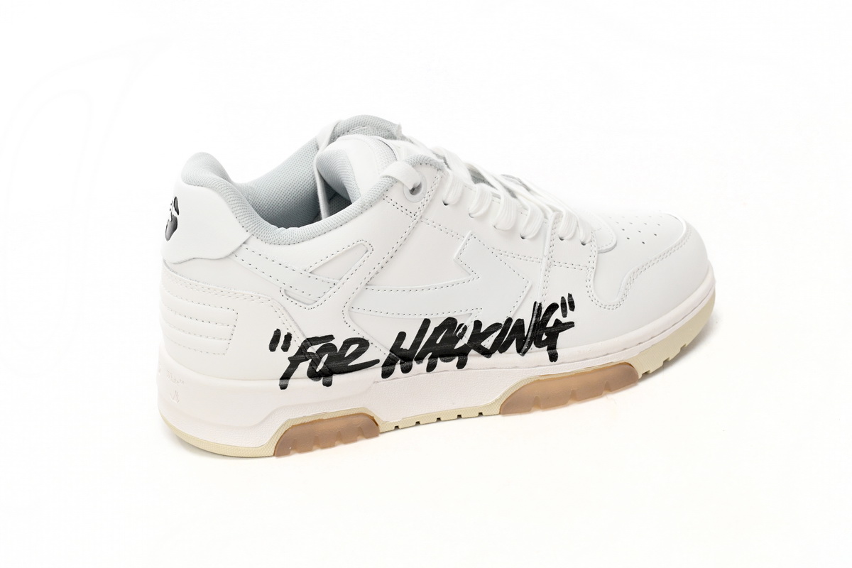 OFF-WHITE Out Of Office OOO Low Tops For Walking White Black OMIA189R21LEA0020101