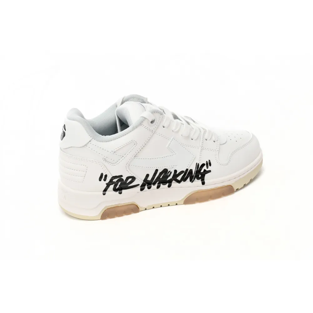 OFF-WHITE Out Of Office OOO Low Tops For Walking White Black OMIA189R21LEA0020101