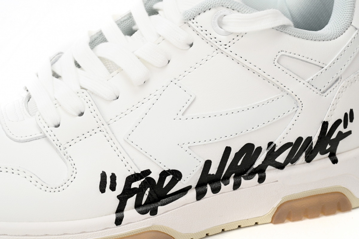 OFF-WHITE Out Of Office OOO Low Tops For Walking White Black OMIA189R21LEA0020101