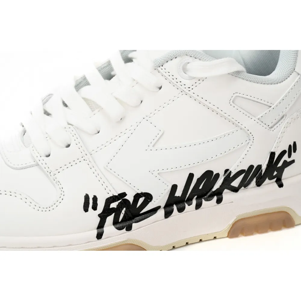 OFF-WHITE Out Of Office OOO Low Tops For Walking White Black OMIA189R21LEA0020101
