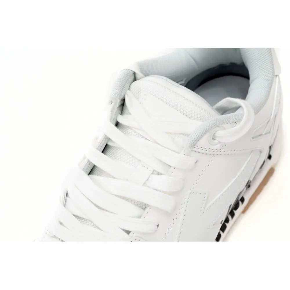 OFF-WHITE Out Of Office OOO Low Tops For Walking White Black OMIA189R21LEA0020101