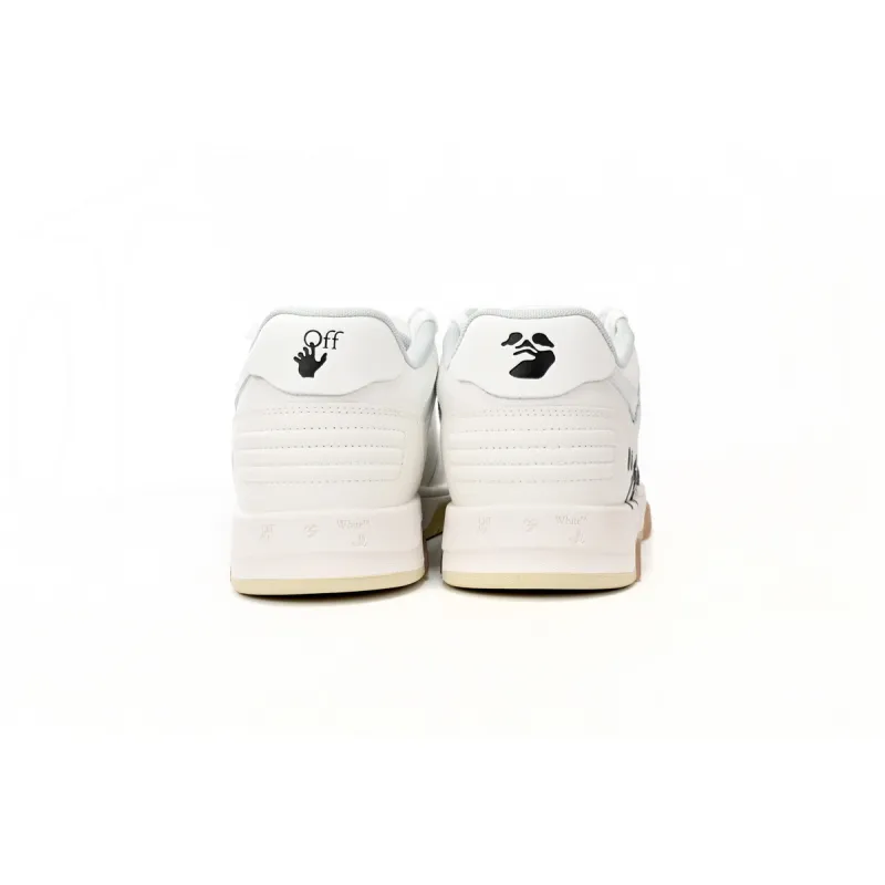 OFF-WHITE Out Of Office OOO Low Tops For Walking White Black OMIA189R21LEA0020101