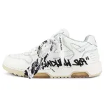 OFF-WHITE Out Of Office OOO Low Tops For Walking White Black OMIA189R21LEA0020101