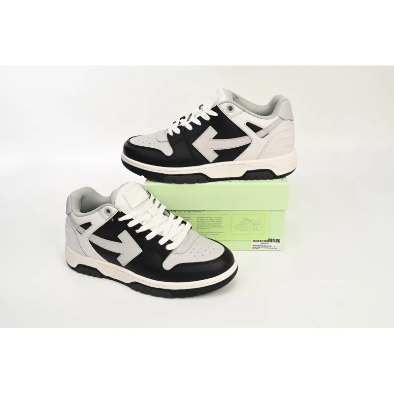 OFF-WHITE Out Of Office OOO Low Tops Light Grey Black OMIA189F22LEA0010709