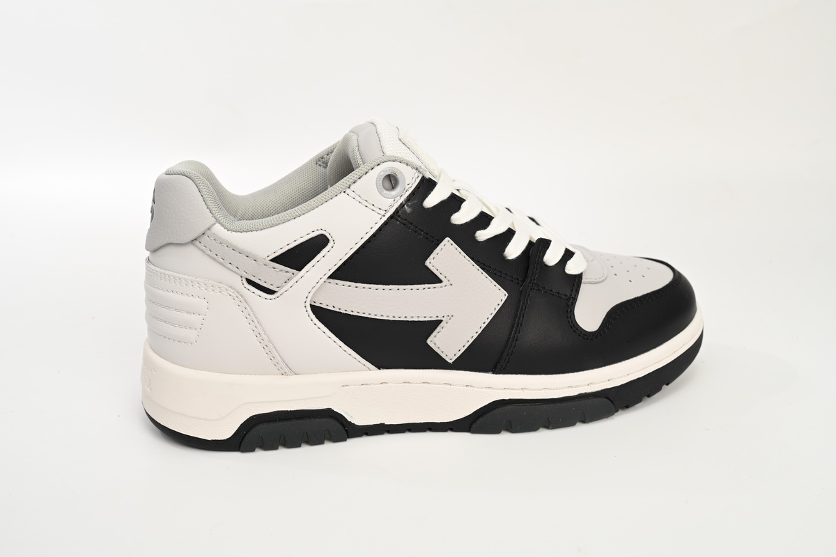 OFF-WHITE Out Of Office OOO Low Tops Light Grey Black OMIA189F22LEA0010709