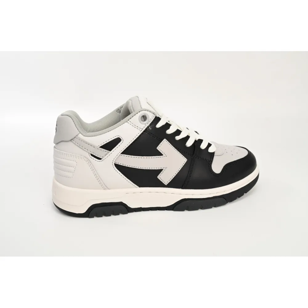 OFF-WHITE Out Of Office OOO Low Tops Light Grey Black OMIA189F22LEA0010709