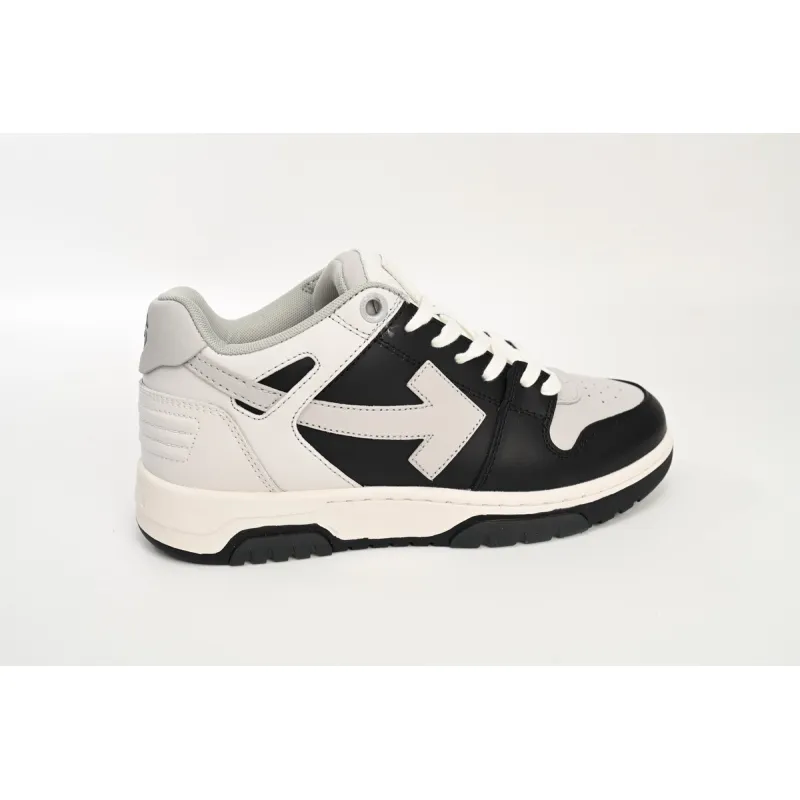 OFF-WHITE Out Of Office OOO Low Tops Light Grey Black OMIA189F22LEA0010709
