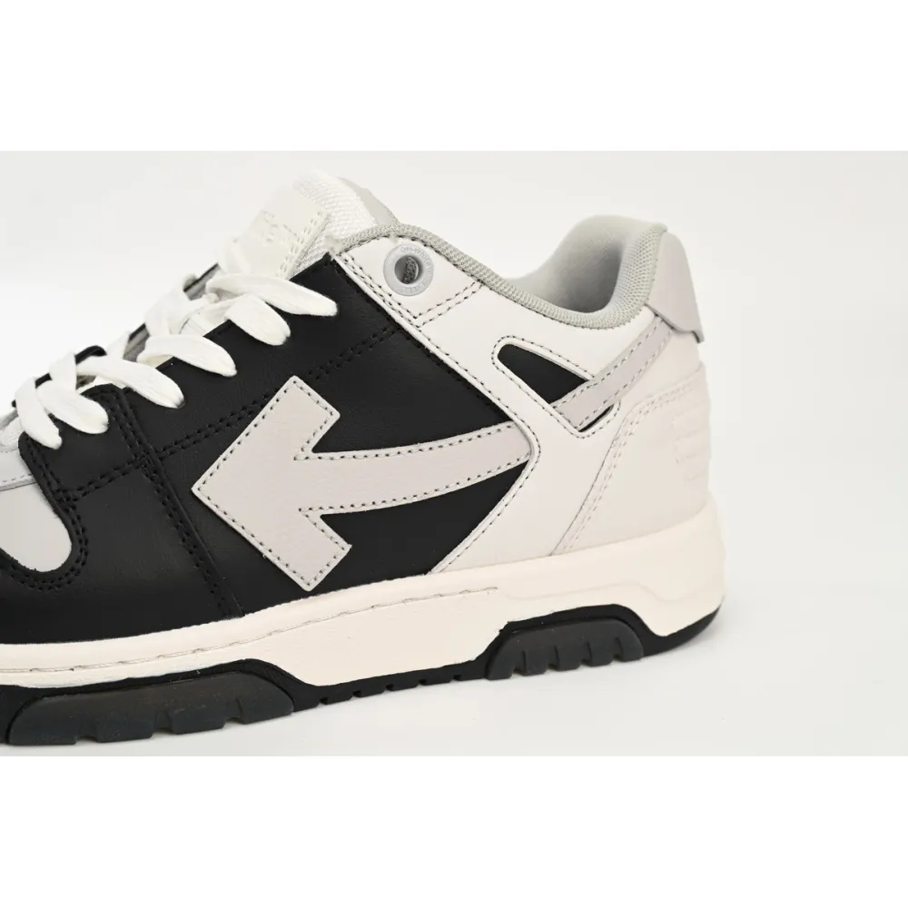 OFF-WHITE Out Of Office OOO Low Tops Light Grey Black OMIA189F22LEA0010709