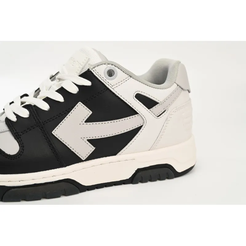 OFF-WHITE Out Of Office OOO Low Tops Light Grey Black OMIA189F22LEA0010709