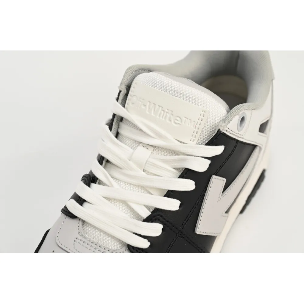 OFF-WHITE Out Of Office OOO Low Tops Light Grey Black OMIA189F22LEA0010709