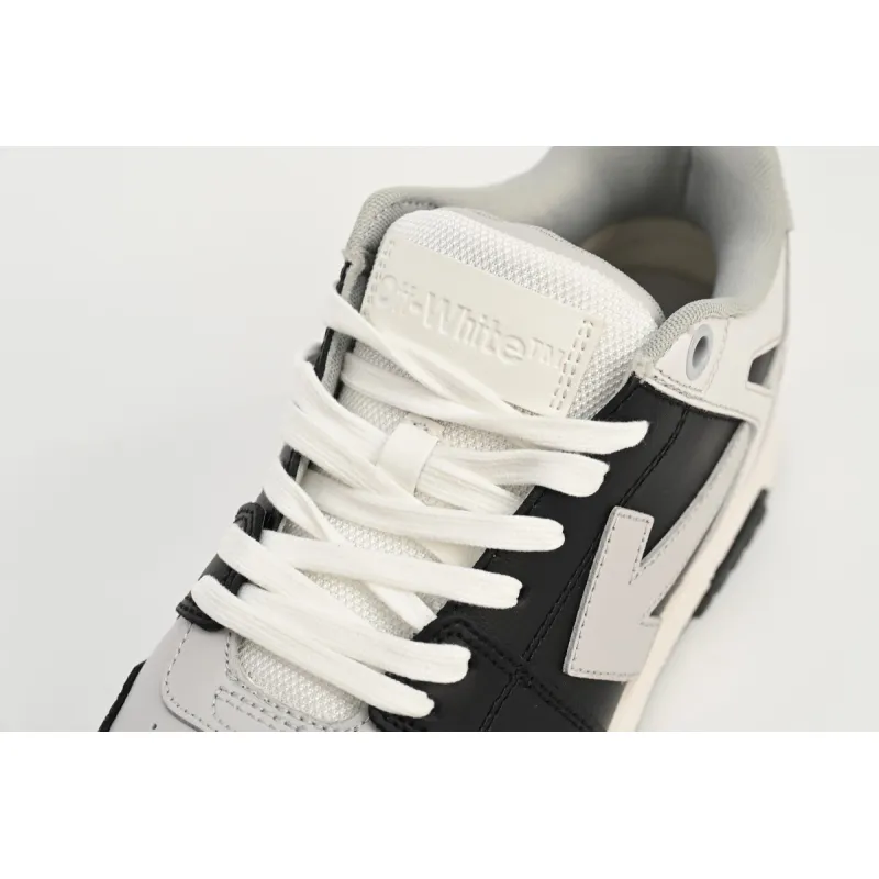 OFF-WHITE Out Of Office OOO Low Tops Light Grey Black OMIA189F22LEA0010709
