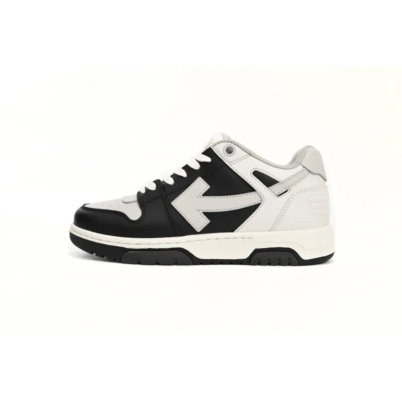 OFF-WHITE Out Of Office OOO Low Tops Light Grey Black OMIA189F22LEA0010709