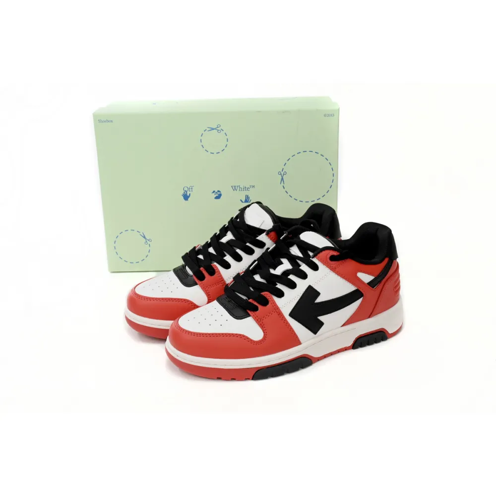OFF-WHITE Out Of Office OOO Low Tops Red Black (2024) OMIA189C99LEA013-2510