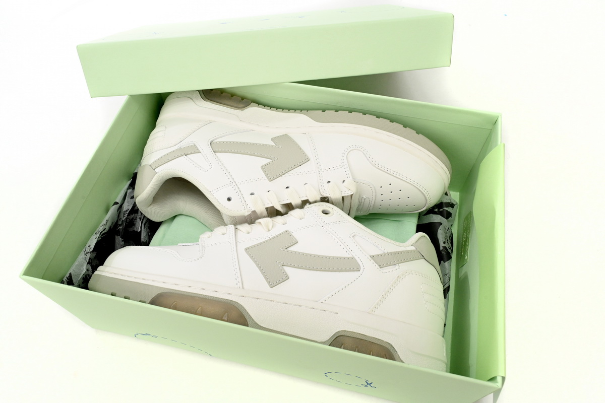 OFF-WHITE Out Of Office OOO Low Tops White Beige  OMIA189C99LEA0010161