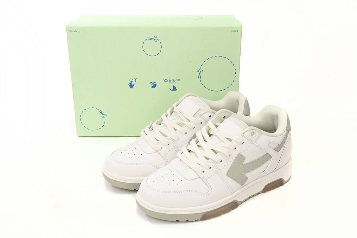 OFF-WHITE Out Of Office OOO Low Tops White Beige  OMIA189C99LEA0010161