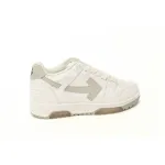 OFF-WHITE Out Of Office OOO Low Tops White Beige  OMIA189C99LEA0010161