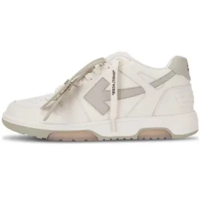 OFF-WHITE Out Of Office OOO Low Tops White Beige  OMIA189C99LEA0010161 01